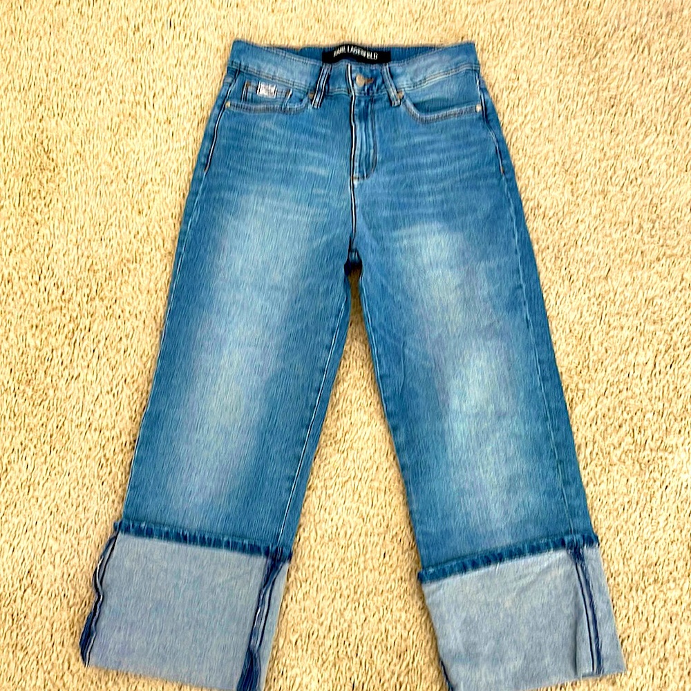 Karl Lagerfeld cuffed cropped jeans